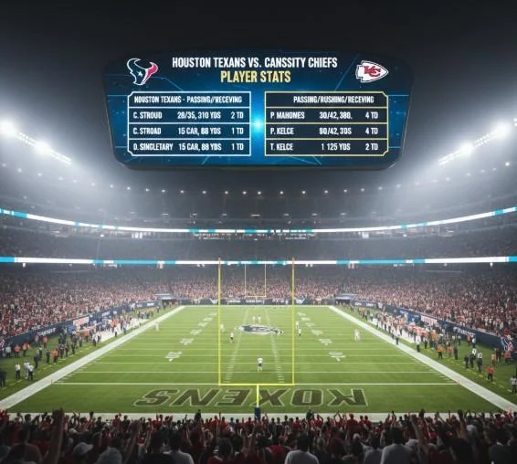texans vs kansas city chiefs match player stats